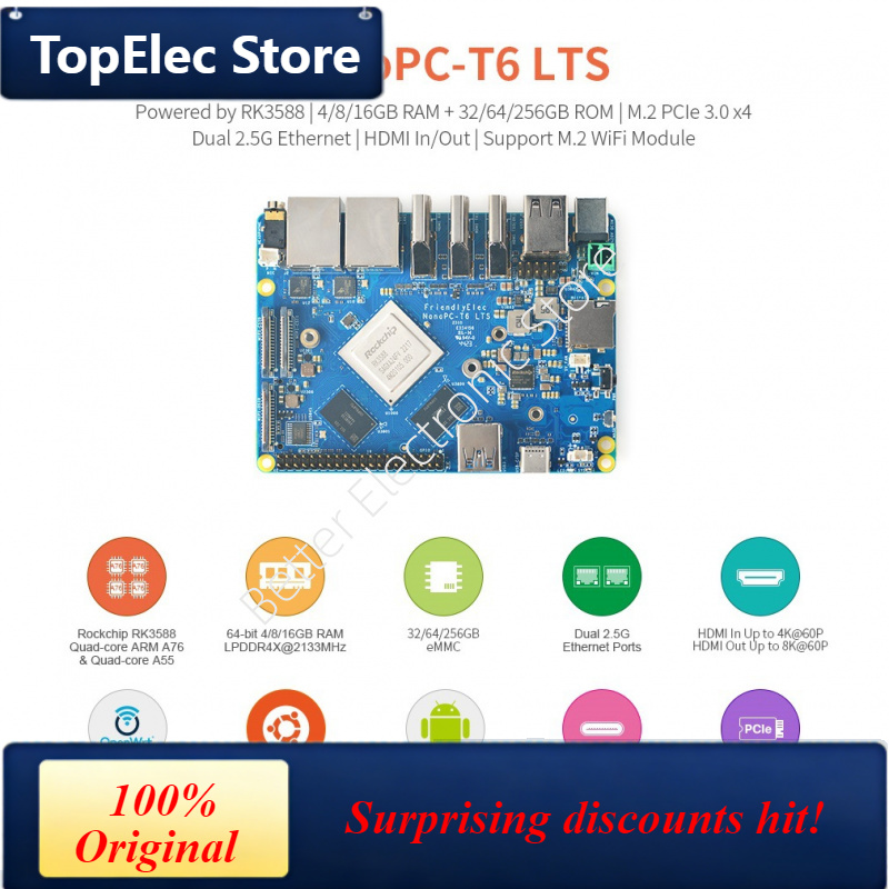 Nanopc T6 16Gb - لوحة تطوير TopElec NanoPC-T6 LTS -