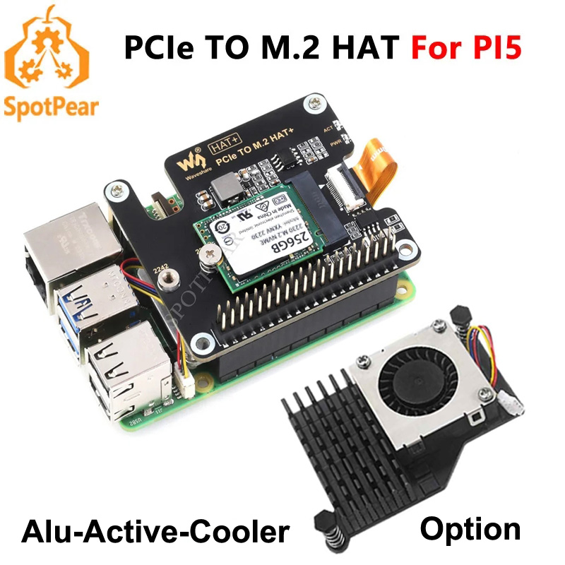 لوحة محول من التوت إلى M.2 NVM - مراجعة Raspberry Pi 5 8Gb وسعره