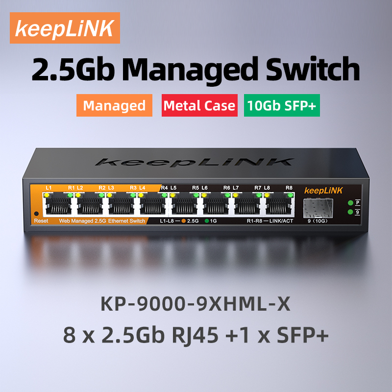 محول KeepLiNK 2.5 جيجا بايت مُ - مراجعة Sfp+ 10G Managed Switch 8 Port وسعره