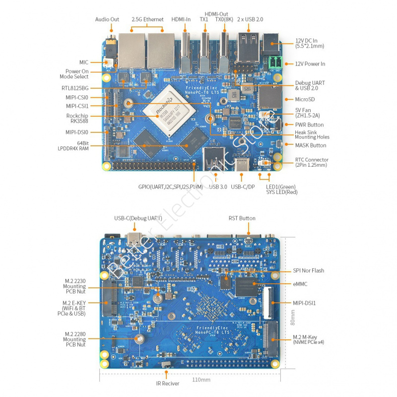 لوحة تطوير TopElec NanoPC-T6 L - مراجعة Nanopc T6 16Gb وسعره