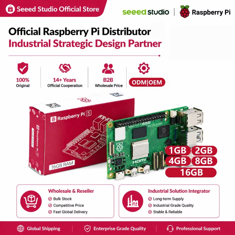 منتج بالجملة: مجموعة لوحة تطوي - مراجعة Raspberry Pi 5 8Gb وسعره